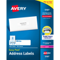 Avery Easy Peel Address Labels with Sure Feed, Laser, White, 1" x 4", 2000 Labels