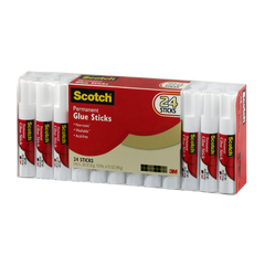 Scotch Permanent Glue Stick, 0.28 oz, 24 ct