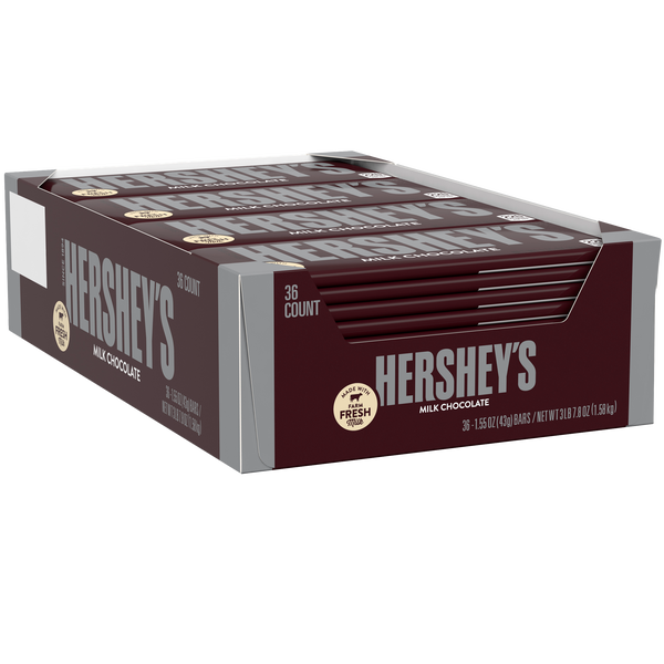 Hershey's Milk Chocolate, 1.55 oz, 36 ct