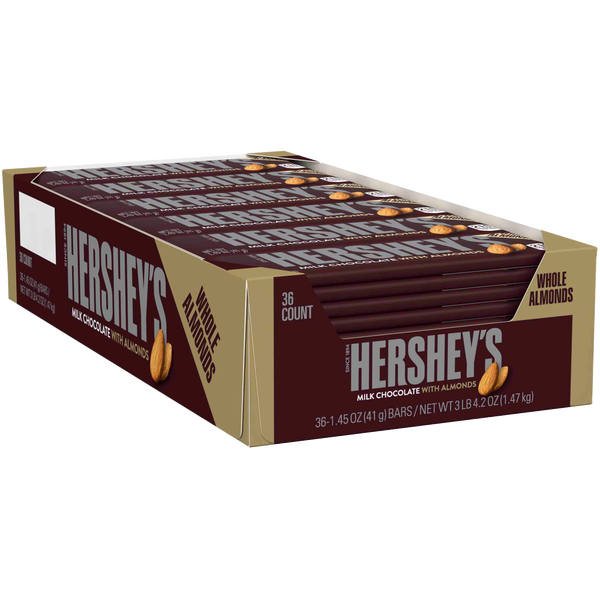 Hershey's, Milk Chocolate with Almonds, 1.45 oz, 36 ct