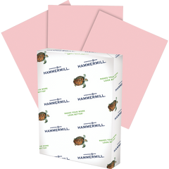 Hammermill Colored Paper, Pink Copy Paper, 20 lb, 8-1/2" x 11", 1 Ream, 500 Sheets