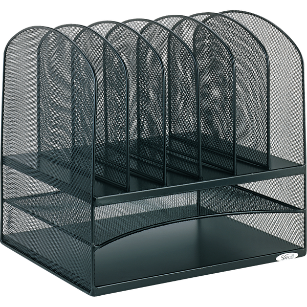 Safco Mesh Desk Organizer, Black