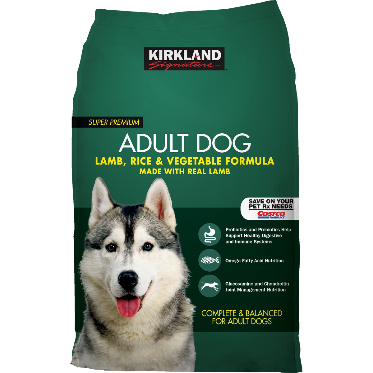 Kirkland Signature Super Premium Lamb & Rice Dog Food, 40 lbs