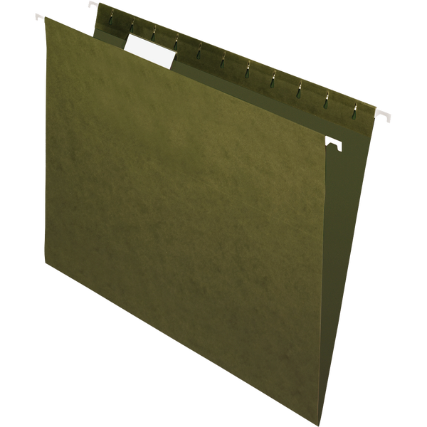 Pendaflex Hanging Folder, 1/5-Cut Tab, Letter, Standard Green, 50 ct