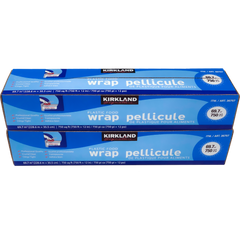 Kirkland Signature Plastic Food Wrap, 12''W x 750'L, 2 ct