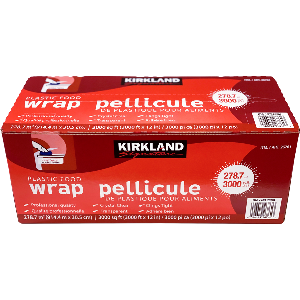 Kirkland Signature Plastic Food Wrap, 12''W x 3000'L