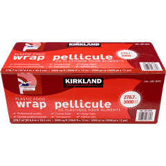 Kirkland Signature Plastic Food Wrap, 12''W x 3000'L