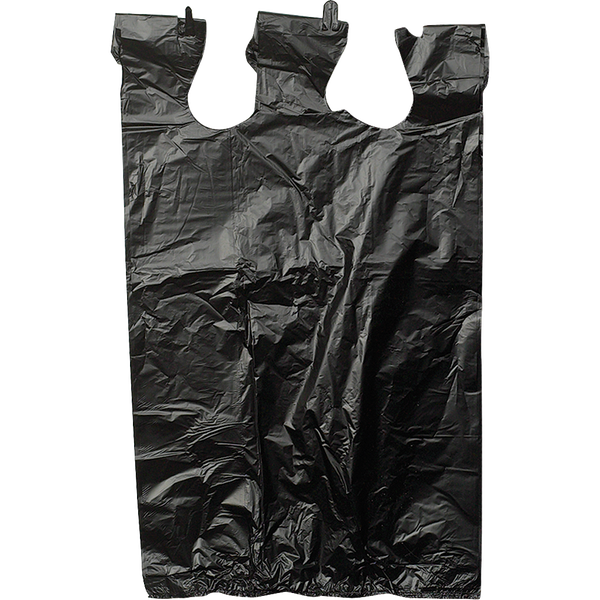 Duro Bag Plas-T-Sak Carry-Out Bags, Large, Black, 1000 ct