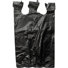 Duro Bag Plas-T-Sak Carry-Out Bags, Large, Black, 1000 ct