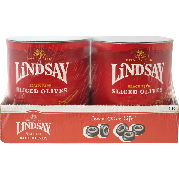 Lindsay Sliced Black Olives, #10 can, 3 lbs 7 oz, 2 ct