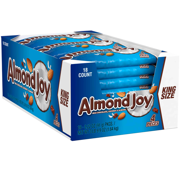 Almond Joy, King Size, 3.22 oz, 18 ct