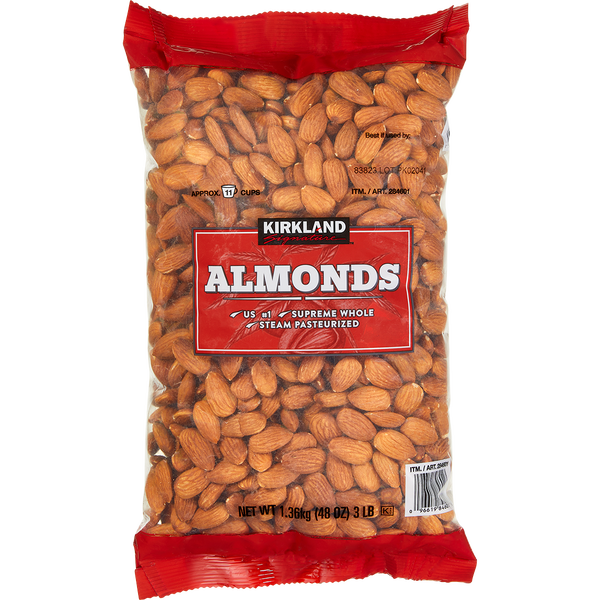 Kirkland Signature Whole Almonds, Baking Nuts, 3 lbs