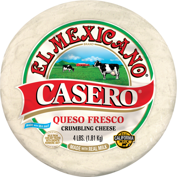 El Mexicano Queso Fresco Casero Crumbling Cheese, 4 lbs