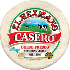 El Mexicano Queso Fresco Casero Crumbling Cheese, 4 lbs