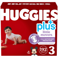 Huggies Plus Diapers, Size 3, 192 ct