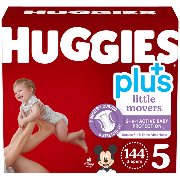 Huggies Plus Diapers, Size 5, 144 ct