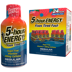 5-hour Energy Shot, Regular Strength, Berry, 1.93 fl oz, 24 ct