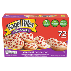 Bagel Bites Pizza Snacks, Cheese & Pepperoni, 72 ct