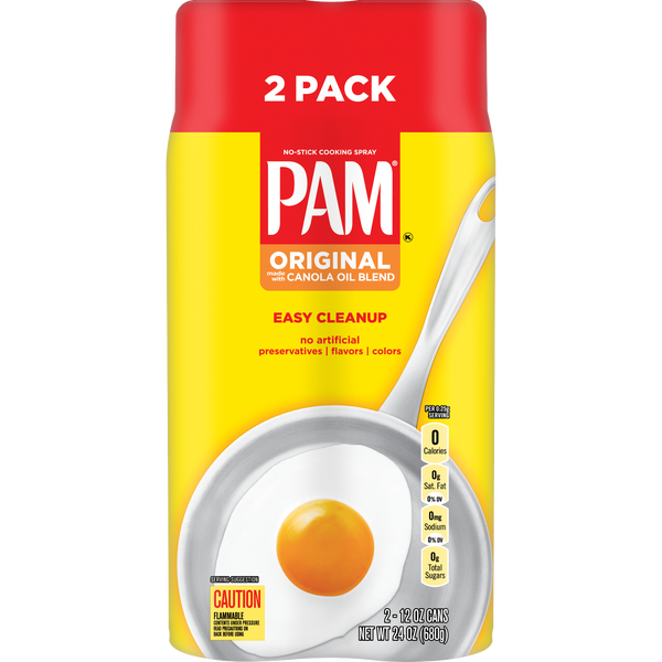 Pam Original Non-Stick Cooking Spray, 12 oz, 2 ct