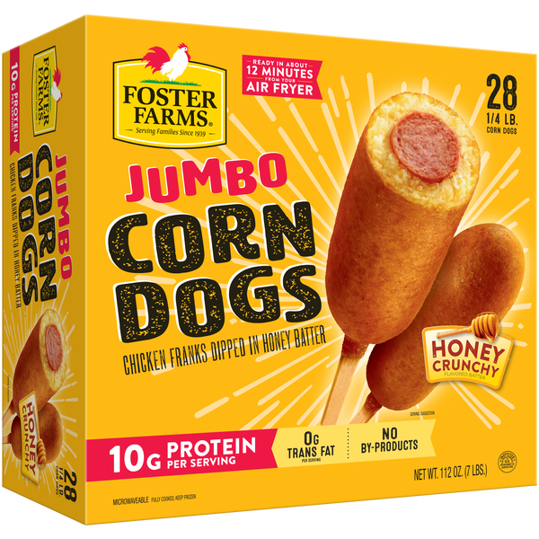 Foster Farms Jumbo Chicken Corn Dogs, 28 ct