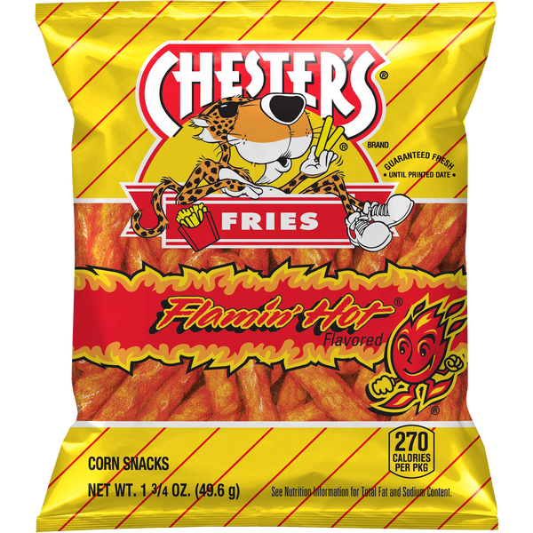 Chester's Fries Chips, Flamin' Hot, 1.75 oz, 64 ct