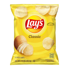 Lay's Potato Chips, Classic, 1.5 oz, 64 ct