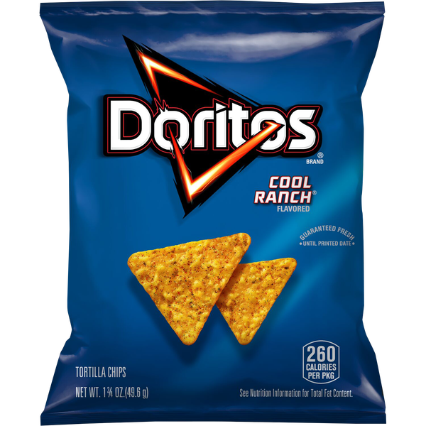 Doritos Tortilla Chips, Cool Ranch, 1.75 oz, 64 ct