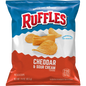 Ruffles Potato Chips, Cheddar & Sour Cream, 1.5 oz, 64 ct