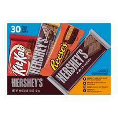 Hershey's, Kit Kat, Reese's Chocolate Candy Bars, Full Size, Variety Pack, 30 ct