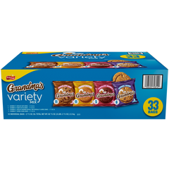 Grandma's Cookies, Variety Pack, 2.5 oz, 33 ct