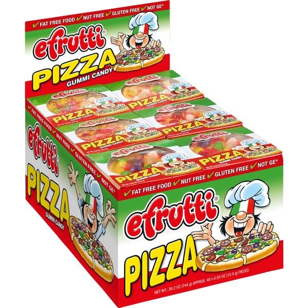 Efrutti Gummi Pizza, 0.55 oz, 48 ct