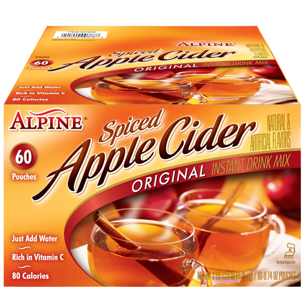 Alpine Spiced Apple Cider Instant Drink Mix, Original, 0.74 oz, 60 ct