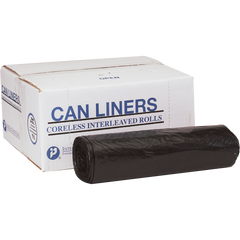 IBS Trash Can Liners, Black, 55 Gallon, 100 ct