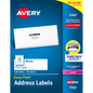 Avery Easy Peel Address Labels with Sure Feed, Laser, White, 1-1/3" x 4", 1400 Labels