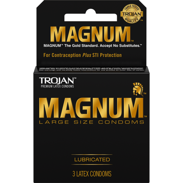 Trojan Magnum Large Size Lubricated Latex Condoms, 18 ct