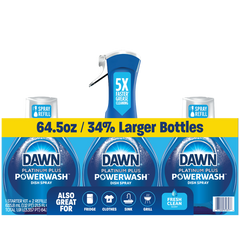 Dawn Platinum Plus Powerwash Dish Soap Spray, Fresh Clean, 1 Starter Kit + 2 Refills