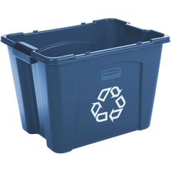 Rubbermaid Commercial Recycling Container, 14 Gallon, Blue