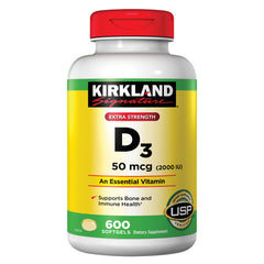 Kirkland Signature Extra Strength D3 50 mcg., 600 Softgels