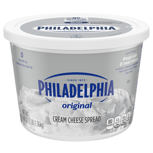 PHILADELPHIA Cream Cheese Spread, Original, 48 oz