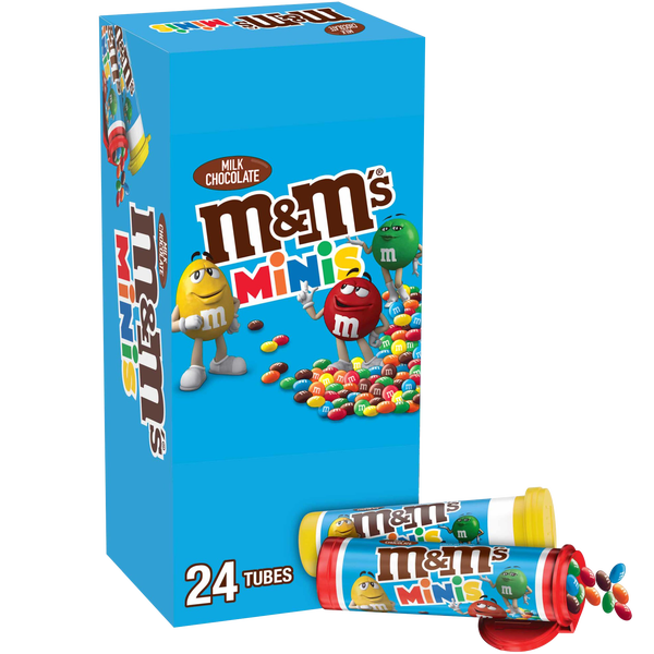 M&M'S Minis Chocolate Candy, Milk Chocolate, 1.08 oz, 24 ct