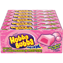 Hubba Bubba Max Chewing Gum, Original Bubble Gum, 5 pieces, 18 ct