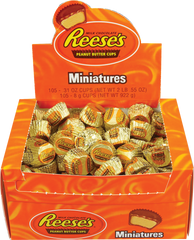 Reese's Peanut Butter Cups, Miniatures, 105 ct