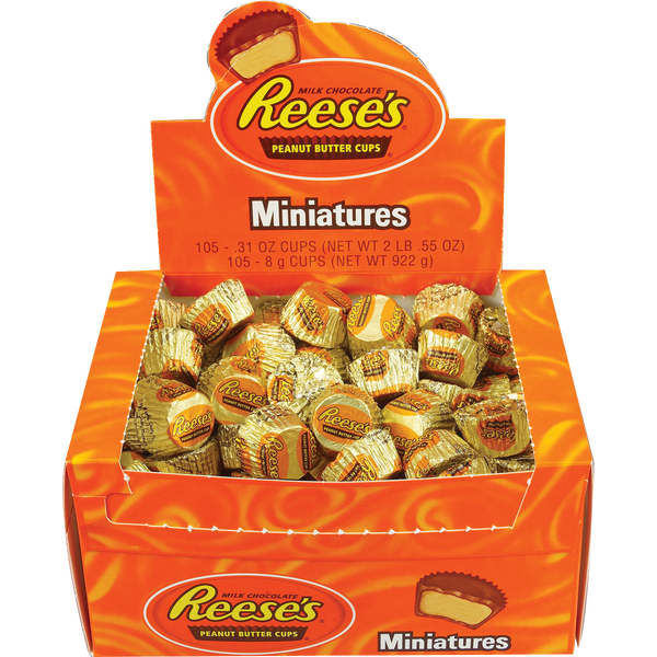 Reese's Peanut Butter Cups, Milk Chocolate, Miniatures, 105 ct