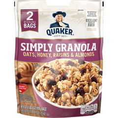 Quaker Simply Granola Cereal, 34.5 oz, 2 ct