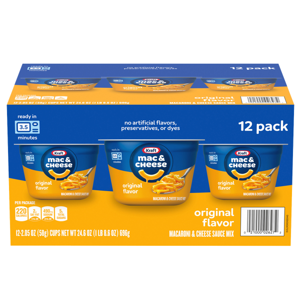 Kraft Macaroni & Cheese Cups, 2.05 oz, 12 ct