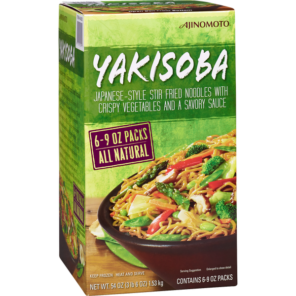 Ajinomoto Yakisoba with Vegetables, All Natural, 9 oz, 6 ct