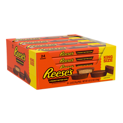 Reese's Peanut Butter Cups, Milk Chocolate, King Size, 2.8 oz, 24 ct