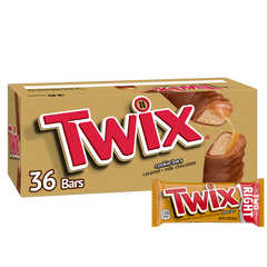 Twix Caramel Cookie Chocolate Candy Bar, Full Size, 1.79 oz, 36 ct