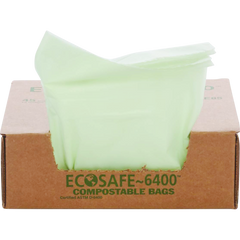 Stout EcoSafe-6400 Bags, Green, 13 Gallon, 45 ct