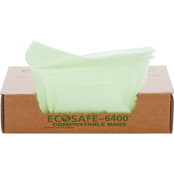 Stout EcoSafe-6400 Bags, Green, 32 Gallon, 50 ct